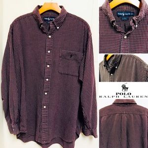 Ralph Lauren Button Down Shirt Top EUC